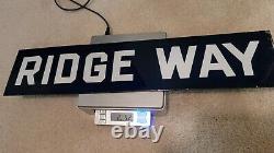 Early Heavy Porecelain 2.5 lbs Ridge Way Sign Double Sided 2 ft