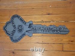 Early Vintage Independent Lock Company ILCO Keys Diecut Double Sided Metal Sign