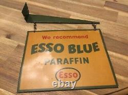Esso blue paraffin double sided advertising sign 1950s rare