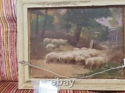 Esther Stella Sutro signed original oil on board. Rare double sided painting