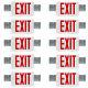 Exit Sign With Emergency Lights, Two Led Adjustable Head Emergency Exit Lights