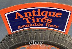 FIRESTONE Antique Tires Display Stand Double-sided. RARE Have Not Seen This