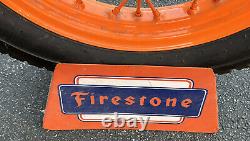 FIRESTONE Antique Tires Display Stand Double-sided. RARE Have Not Seen This