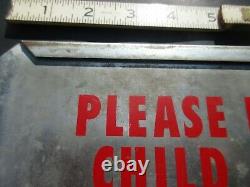 F. W. WOOLWORTH Rare VINTAGE METAL ORIG DOUBLE SIDED ADVERTISING SIGN 14 INCHES