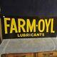Farm Oil Vintage Farm-oyl Lubricants Dst Metal Advertising Sign Double Sided Nos