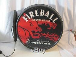 Fireball Cinnamon Whiskey Lighted Double Sided Sign B9754