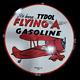 Flying A Gasoline Porcelain Enamel Sign 30x30 Inches Double Sided