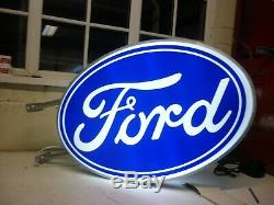Ford Double Sided Illuminated Sign Garage Dealership Mk1 2 Escort Cosworth