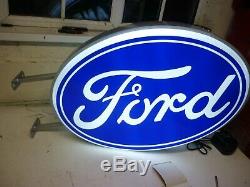 Ford Double Sided Illuminated Sign Garage Dealership Mk1 2 Escort Cosworth S1