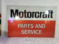 Ford Motorcraft Parts and Service Metal Sign Double Sided Ford Dealership