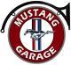 Ford Mustang 22 Double Sided Round Metal Sign With Steel Hanger