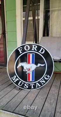 Ford Mustang Double Sided 30 Porcelain Sign