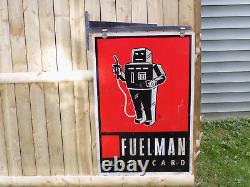 Fuelman Fleet Card Double Sided Sign with Hanging Bracket