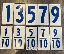 Full Set Of Gas Station Pricer Numbers Porcelain Sign Double Sided