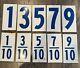 Full Set Of Gas Station Pricer Numbers Porcelain Sign Double Sided