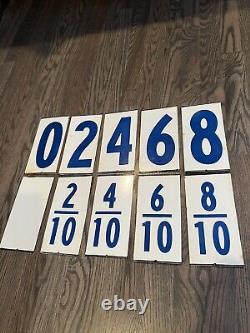 Full Set Of Gas Station Pricer Numbers Porcelain Sign Double Sided