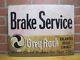 Grey-rock Brake Service 1930s Gas Station Repair Shop Double Sided Flange Sign