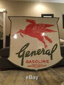 General Gasoline Double Sided Porcelain Sign