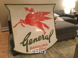 General Gasoline Double Sided Porcelain Sign