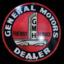 General Motors Porcelain Enamel Sign 30x30 Inches Double Sided