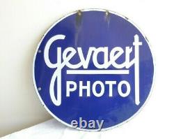 Gevaert Photo Fim Double Sided Advertisement Tin Porcelain Enamel Sign board E5