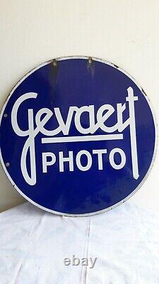 Gevaert Photo Fim Double Sided Advertisement Tin Porcelain Enamel Sign board E5