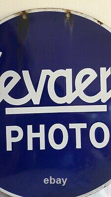 Gevaert Photo Fim Double Sided Advertisement Tin Porcelain Enamel Sign board E5