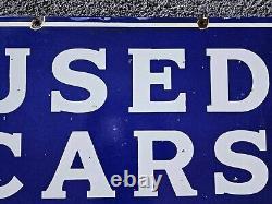 Giant Vintage 1950's Chevrolet Double-sided Porcelain Sign 30 X 20