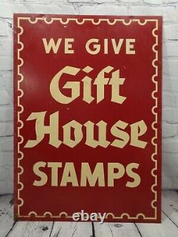 Gift House Stamps Vintage Sign Double Sided