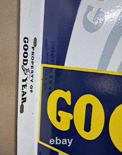 Good Year porcelain Enamel Sign 36 x 23 Inches 2 Sided