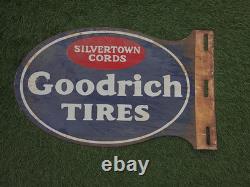 Goodrich Tires Porcelain Advertising Sign 24'' Inches Double Sided With Flange