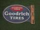 Goodrich Tires Porcelain Advertising Sign 24'' Inches Double Sided With Flange
