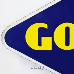 Goodyear Tires Double Sided Porcelain Sign Original Bracket 1940 TAC 044104