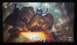 Grimlock Dinobot Leader Double Sided MTG PLAY MAT Transformers Signed Jacobson