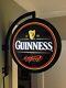 Guinness Harp Beer Sign Double Sided Globe Pub Light Side Mount
