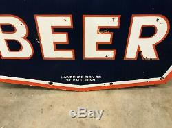 HAMM'S BEER X-LARGE, HEAVY DOUBLE SIDED PORCELAIN SIGN (48x 36), VERY NICE