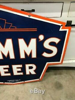 HAMM'S BEER X-LARGE, HEAVY DOUBLE SIDED PORCELAIN SIGN (48x 36), VERY NICE