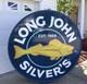 Huge Double Sided Illuminated Advertising Restaurant Sign Long John Silvers 6.7