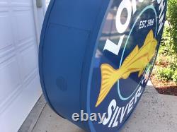HUGE Double Sided Illuminated Advertising Restaurant Sign LONG JOHN SILVERS 6.7