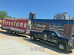 HUGE Vintage Metal Bowtie Firestone Tire Sign Double Sided Neon 30