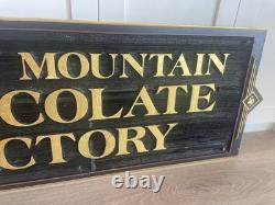 Hand Painted Wood Sign Rocky Mountain Chocolate Factory 51 X 18 Double Sided