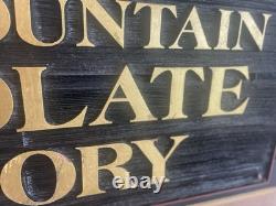 Hand Painted Wood Sign Rocky Mountain Chocolate Factory 51 X 18 Double Sided