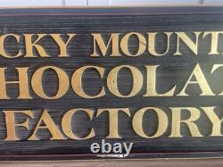 Hand Painted Wood Sign Rocky Mountain Chocolate Factory 51 X 18 Double Sided