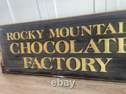Hand Painted Wood Sign Rocky Mountain Chocolate Factory 51 X 18 Double Sided