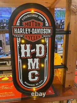 Harley Davidson Motorcycles Light Up Wall Mounted Double Sided Sign