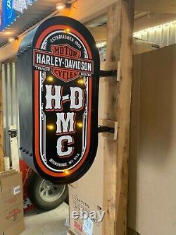 Harley Davidson Motorcycles Light Up Wall Mounted Double Sided Sign