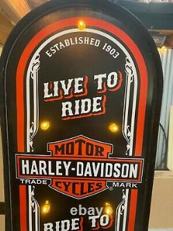 Harley Davidson Motorcycles Light Up Wall Mounted Double Sided Sign