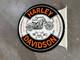 Harley Davidson Porcelain Enamel Sign 18x20.5 Inches Double Sided With Flange