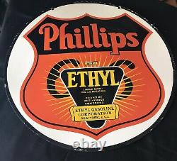 Holiday Special 30 Inch Double Sided Vintage Style Phillips 66 Porcelain Sign