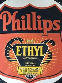 Holiday Special 30 Inch Double Sided Vintage Style Phillips 66 Porcelain Sign